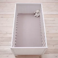 Silentnight Safe Nights 2 Pack Fitted Sheet, Cot - Grey