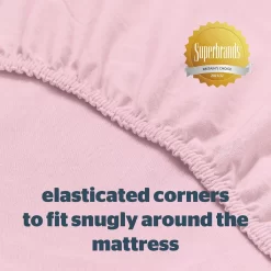 Silentnight Safe Nights 2 Pack Fitted Sheet, Cot - Pink -Sienna Store odfscotpi00 6