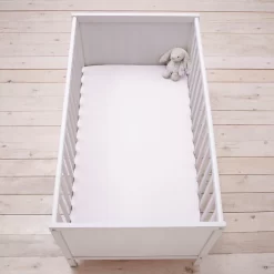 Silentnight Safe Nights 2 Pack Fitted Sheet, Cot - White