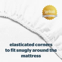 Silentnight Safe Nights 2 Pack Fitted Sheet, Crib - White -Sienna Store odfscriwh00 6