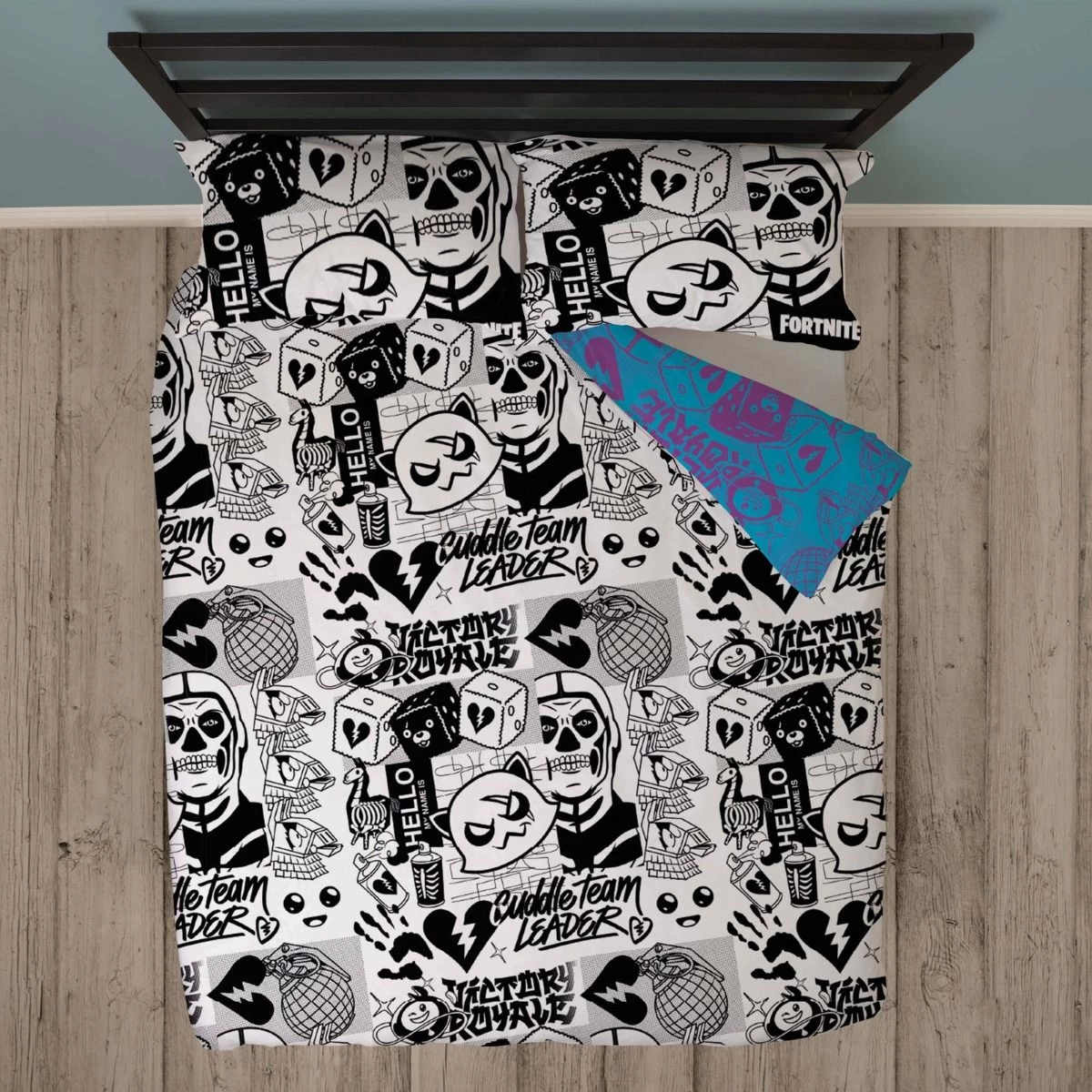 Fortnite Fanzine Duvet Set, Blue - Double 1 Fortnite Fanzine Duvet Set, Blue - Double