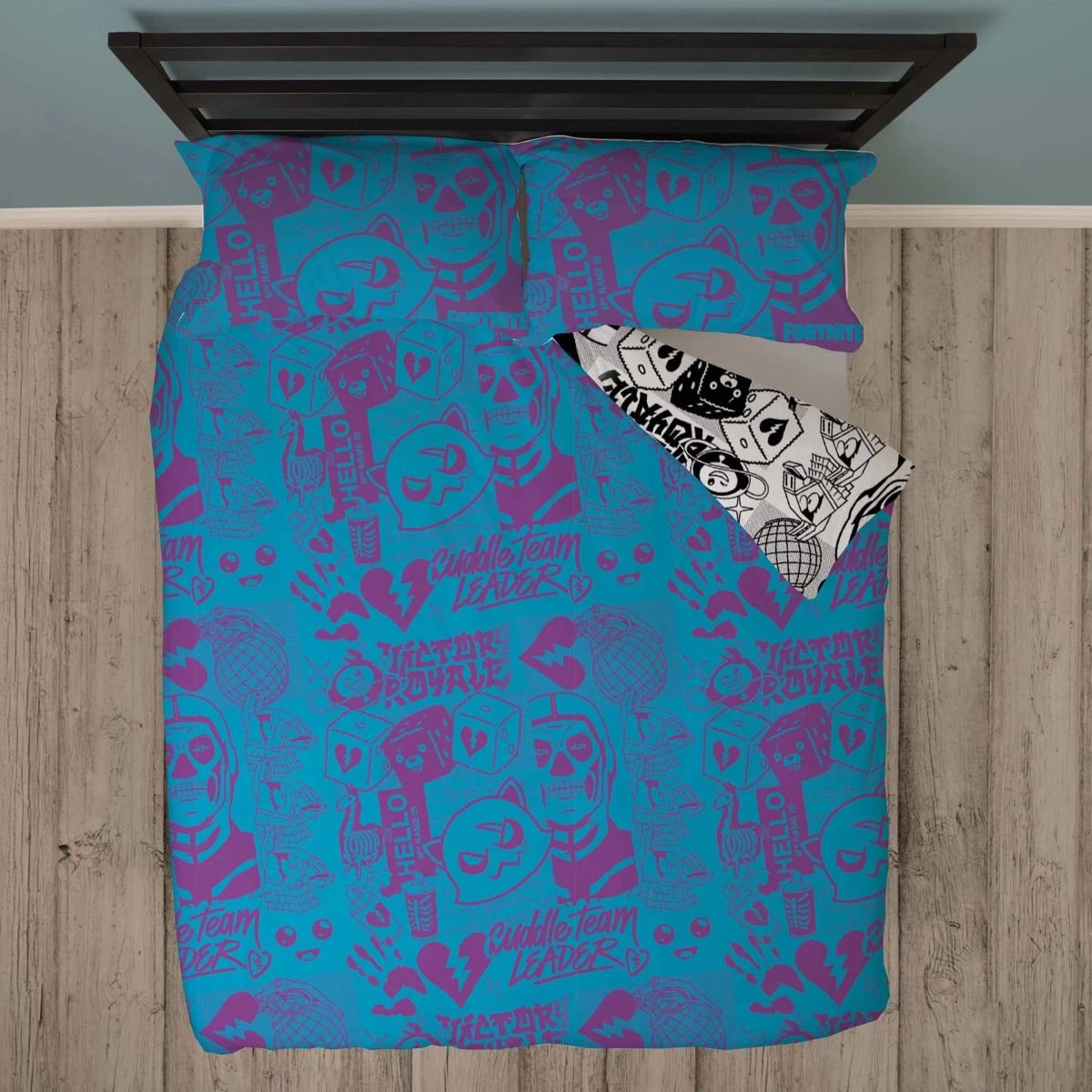 Fortnite Fanzine Duvet Set, Blue - Double 2 Fortnite Fanzine Duvet Set, Blue - Double - Image 2