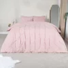 OHS Teddy Pintuck Duvet Set - Blush