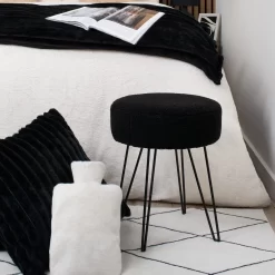 OHS Boucle Hairpin Stool - Black -Sienna Store ofchboubk 11s