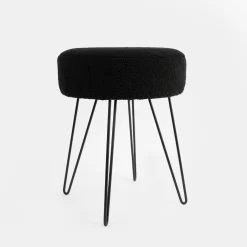 OHS Boucle Hairpin Stool - Black