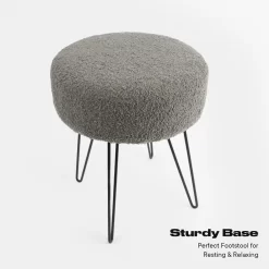 OHS Boucle Hairpin Stool - Charcoal -Sienna Store ofchbouc 7s