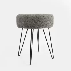 OHS Boucle Hairpin Stool - Charcoal