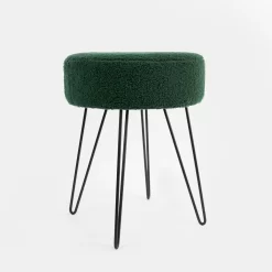 OHS Boucle Hairpin Stool - Forest Green