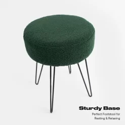 OHS Boucle Hairpin Stool - Forest Green -Sienna Store ofchboufg 7s
