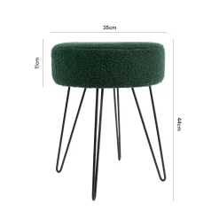 OHS Boucle Hairpin Stool - Forest Green -Sienna Store ofchboufg 8s