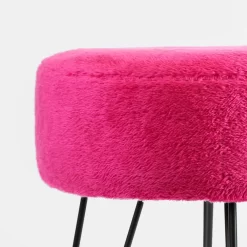 OHS Teddy Fleece Hairpin Stool - Fuchsia -Sienna Store ofchtedfu 3s