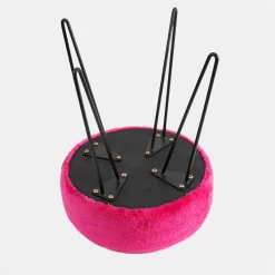 OHS Teddy Fleece Hairpin Stool - Fuchsia -Sienna Store ofchtedfu 5s