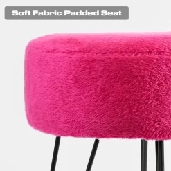 OHS Teddy Fleece Hairpin Stool - Fuchsia -Sienna Store ofchtedfu 9s