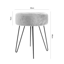 OHS Teddy Fleece Hairpin Stool - Grey -Sienna Store ofchtedgy 7s