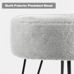OHS Teddy Fleece Hairpin Stool - Grey -Sienna Store ofchtedgy 9s