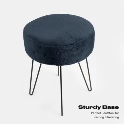 OHS Teddy Fleece Hairpin Stool - Navy -Sienna Store ofchteonv 10