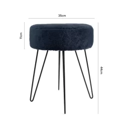OHS Teddy Fleece Hairpin Stool - Navy -Sienna Store ofchteonv 7