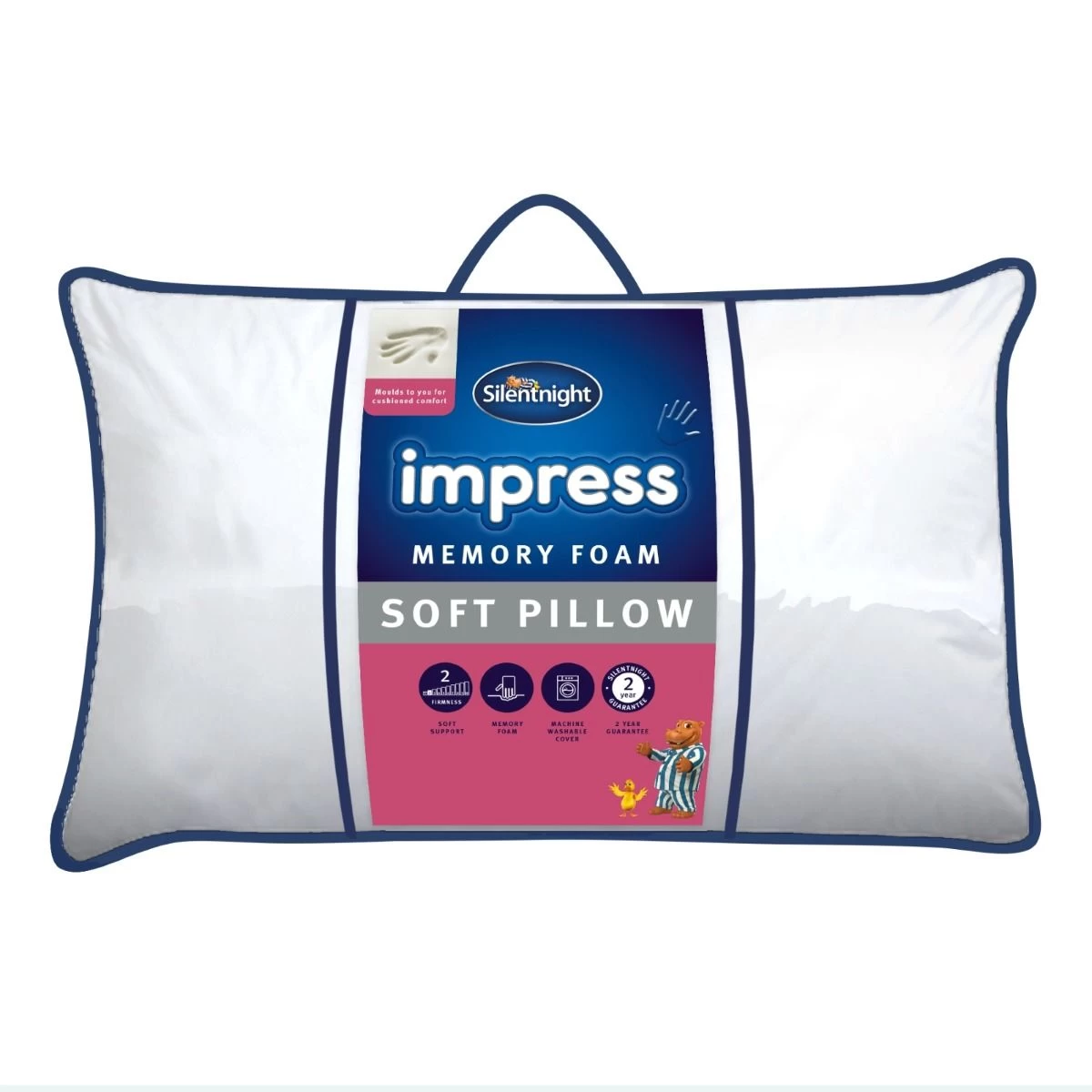 Silentnight Impress Memory Foam Deluxe Pillow - Soft 1 Silentnight Impress Memory Foam Deluxe Pillow - Soft