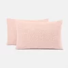 OHS 2 Pack Teddy Fleece Pillow - Blush