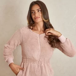 OHS Teddy Fleece Round Neck Jumpsuit - Blush -Sienna Store ogjutedbl 3s 5