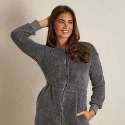 OHS Teddy Fleece Round Neck Jumpsuit - Grey -Sienna Store ogjutedgy 3s 5