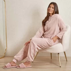 OHS Teddy Fleece Onesie Jumpsuit - Blush -Sienna Store ogontedbl 4s 5