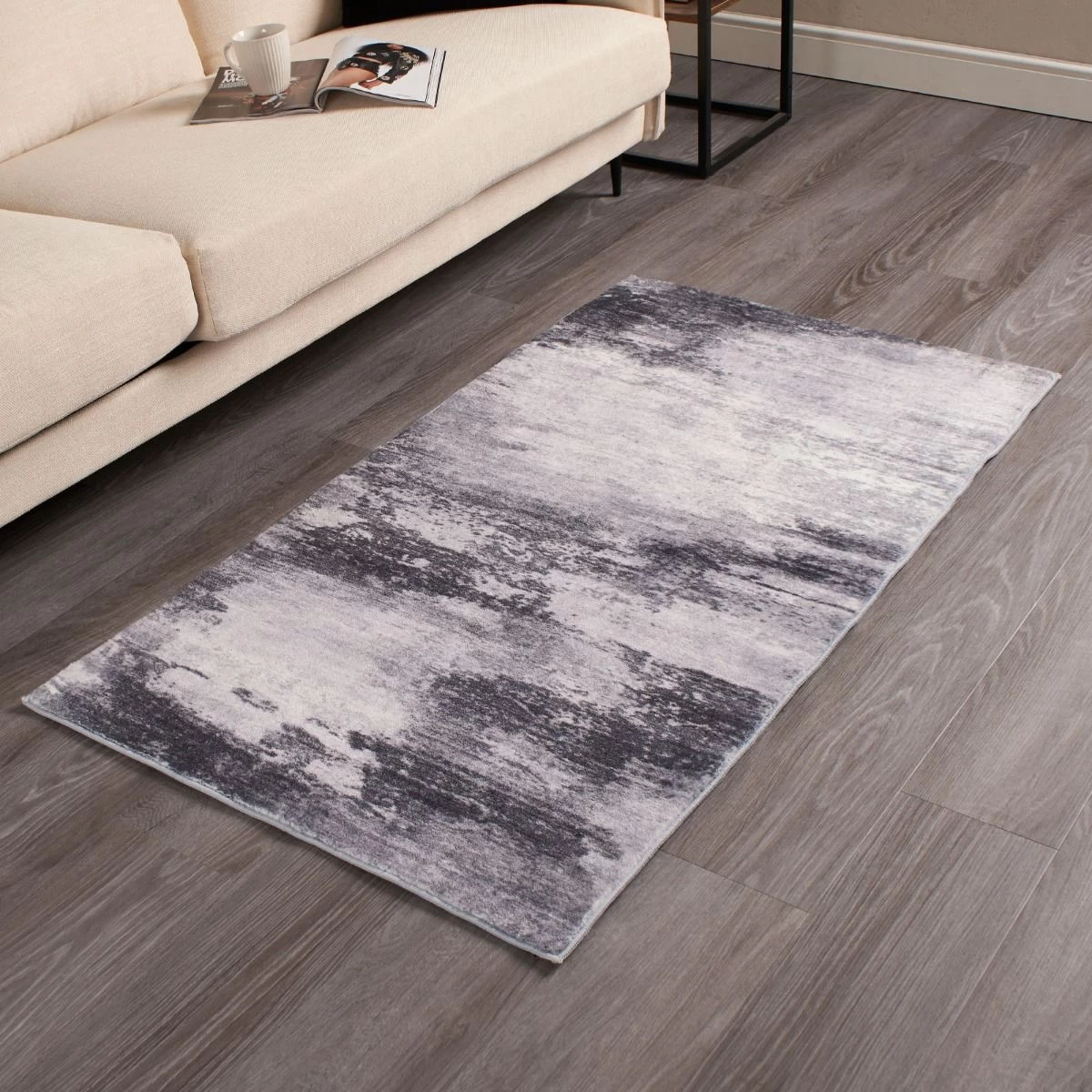 OHS Abstract Flat Rug - Grey 2 OHS Abstract Flat Rug - Grey - Image 2