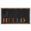 OHS Printed 'Hello' Washable Doormat, Navy - 40 X 70cm