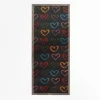 OHS Printed Heart Washable Runner, Navy - 50 X 120cm
