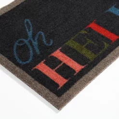 OHS Printed 'Hello' Washable Doormat, Navy - 40 X 70cm -Sienna Store ordmwhlnv 3s