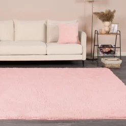 OHS Cosy Shaggy Rug - Blush