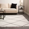 OHS Geo Printed Flat Rug - Cream / Black