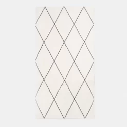 OHS Geo Printed Flat Rug - Cream / Black -Sienna Store ortftprcr 1s 3