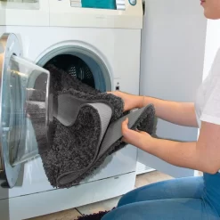 OHS Washable Shaggy Rug Runner - Charcoal 9 OHS Washable Shaggy Rug Runner - Charcoal -Sienna Store orwsrppcl 11 1 1