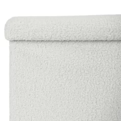 OHS Boucle Cube Storage Ottoman - White -Sienna Store osbocsowh 4s