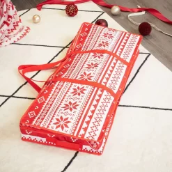 OHS Nordic Print Christmas Wrap Storage Bag - Red -Sienna Store oscwxmsre 10s10