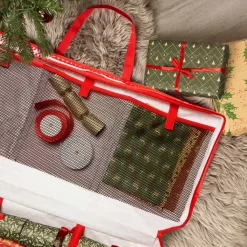 OHS Nordic Print Christmas Wrap Storage Bag - Red -Sienna Store oscwxmsre 3s