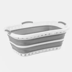 OHS Collapsible Laundry Basket - Grey