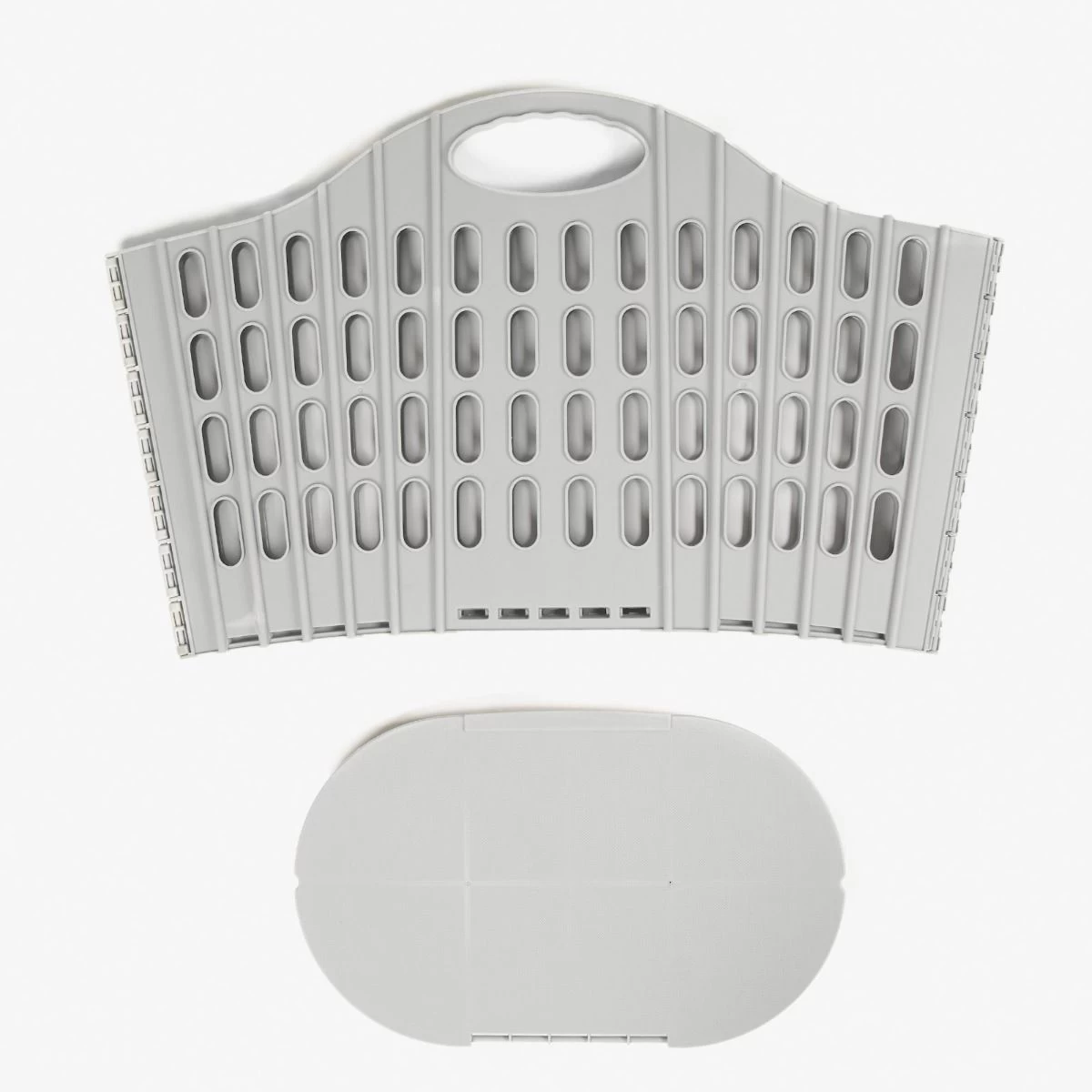 OHS Fold Flat Laundry Basket - Grey 2 OHS Fold Flat Laundry Basket - Grey - Image 2