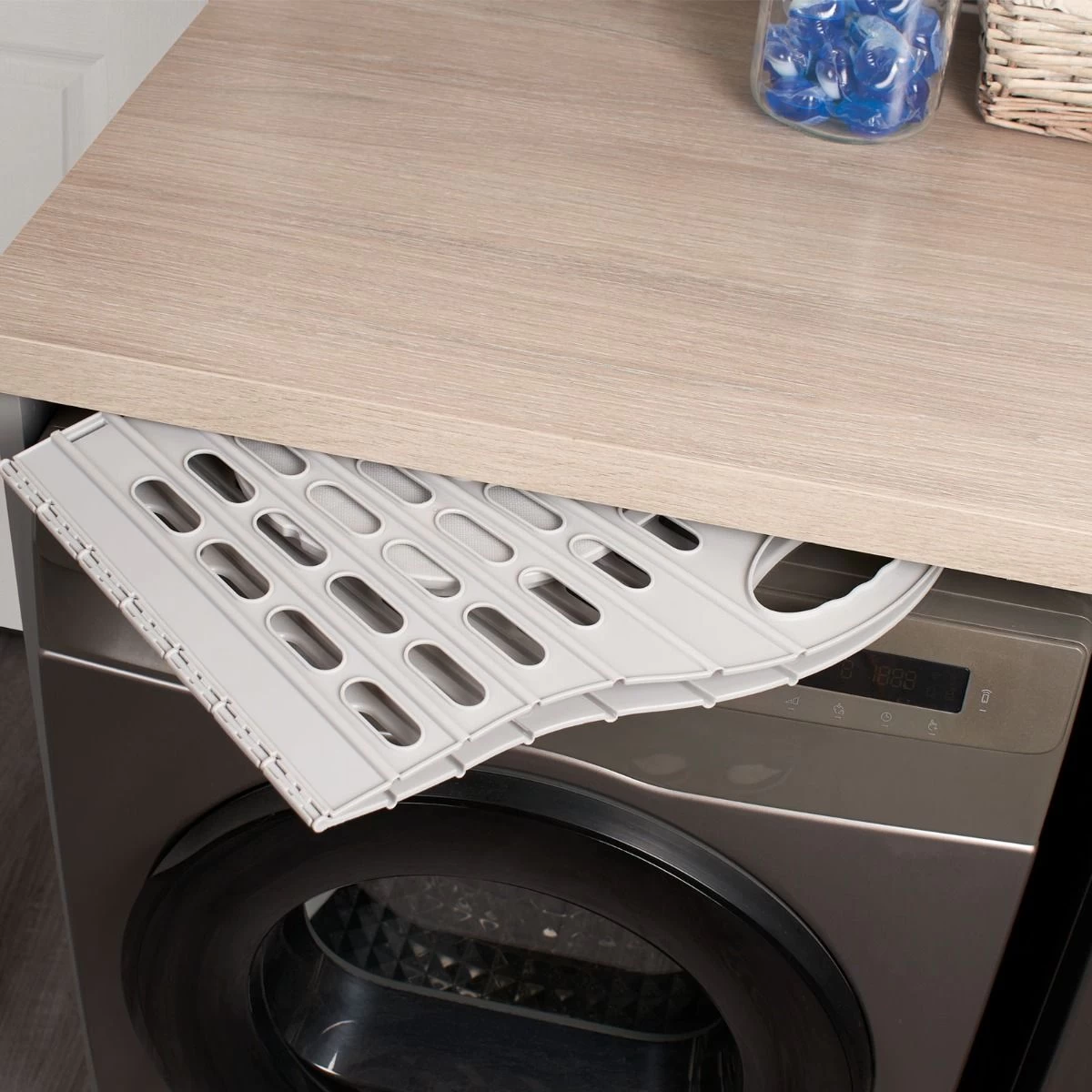 OHS Fold Flat Laundry Basket - Grey 6 OHS Fold Flat Laundry Basket - Grey - Image 6