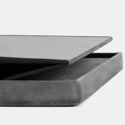 OHS Matte Velvet Cube Storage Ottoman - Charcoal -Sienna Store osmvcsocl 3s