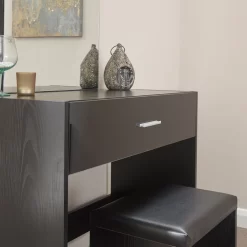 Ottawa Dressing Table With Stool Set - Black 14 Ottawa Dressing Table With Stool Set - Black -Sienna Store ottdtsbbo 03