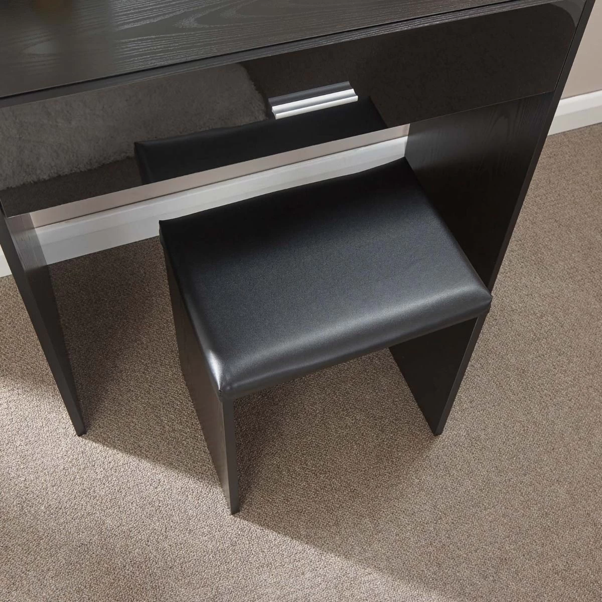 Ottawa Dressing Table With Stool Set - Black 3 Ottawa Dressing Table With Stool Set - Black - Image 3