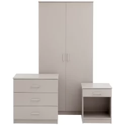Panama 3 Piece Bedroom Furniture Set - Grey -Sienna Store pan3pcgry panama 3pcset grey co 01a