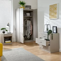 Panama 3 Piece Bedroom Furniture Set - Grey