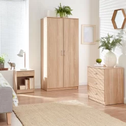Panama 3 Piece Bedroom Furniture Set - Oak