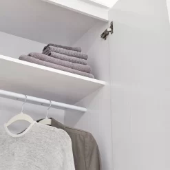 Panama 3 Piece Bedroom Furniture Set - White -Sienna Store pan3pcwht panama 3pcset 2drrobe white dtl 02