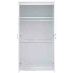 Panama 3 Piece Bedroom Furniture Set - White -Sienna Store pan3pcwht panama 3pcset white 2dr robe co 02