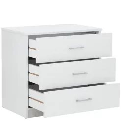 Panama 3 Piece Bedroom Furniture Set - White -Sienna Store pan3pcwht panama 3pcset white 3drw chest co 04