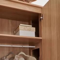 Panama 4 Piece Bedroom Furniture Set - Oak -Sienna Store pan4pcoak panama 4pcset 3drrobe oak dtl 02